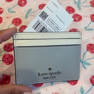 Kate Spade gray Card Holder NWT